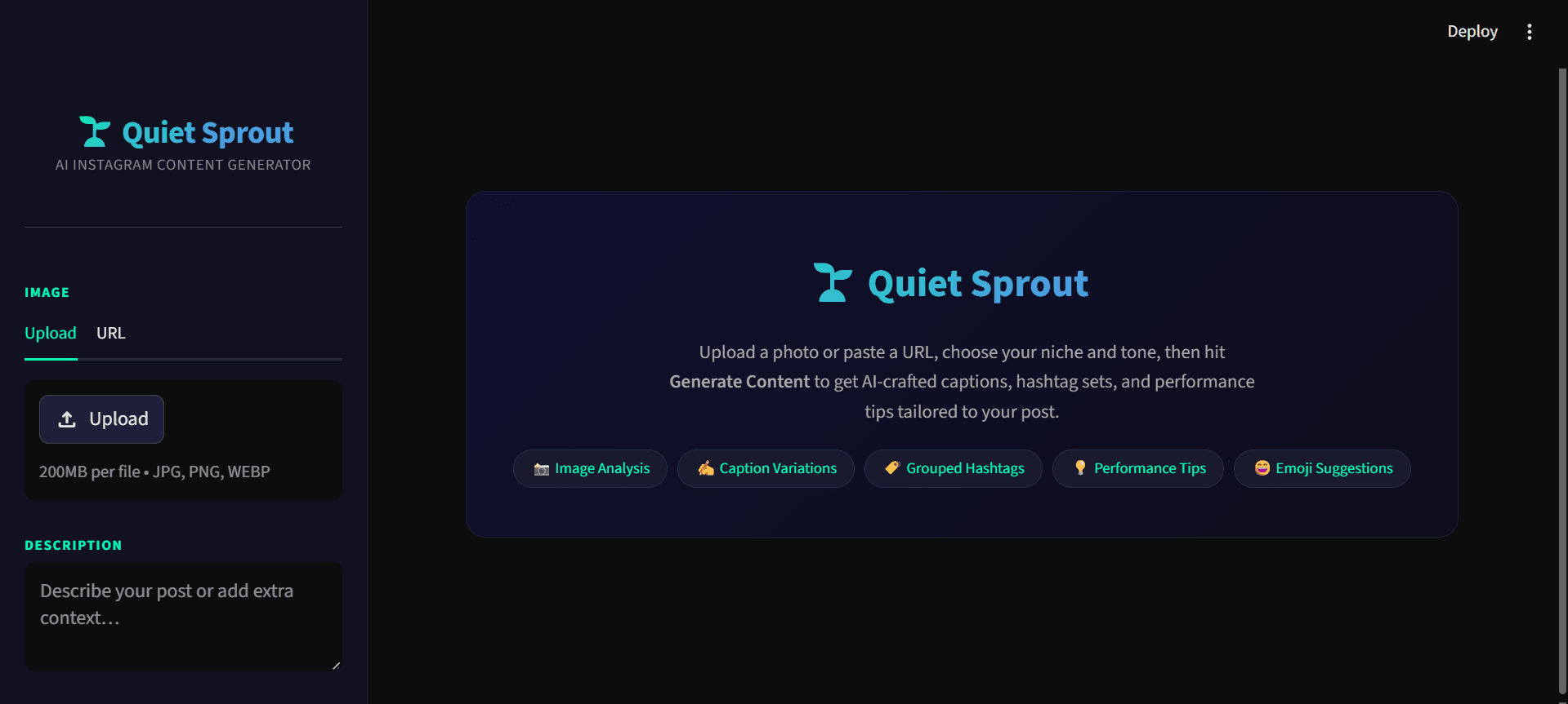 Quiet Sprout — AI Content Generator