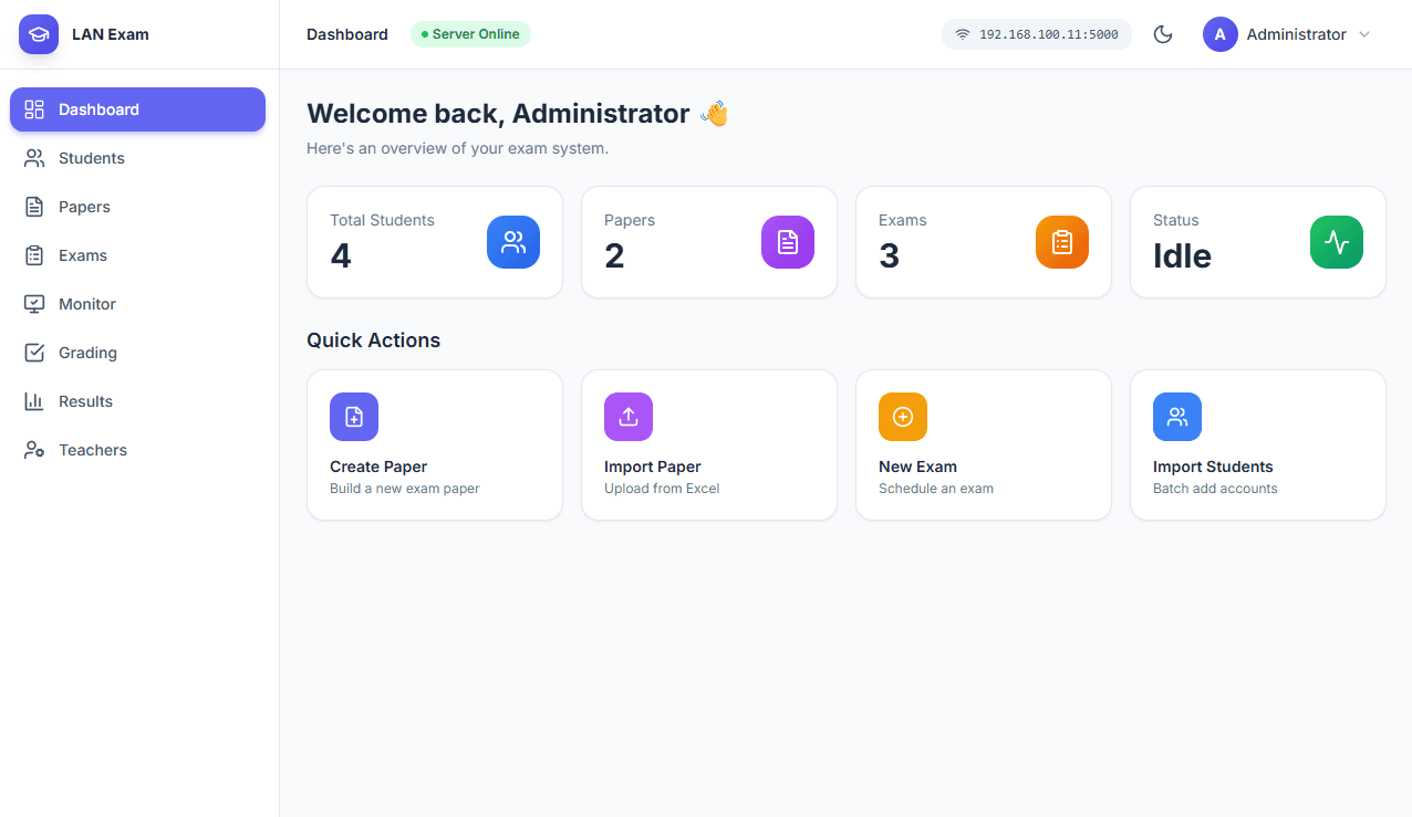 LAN Examination Platform